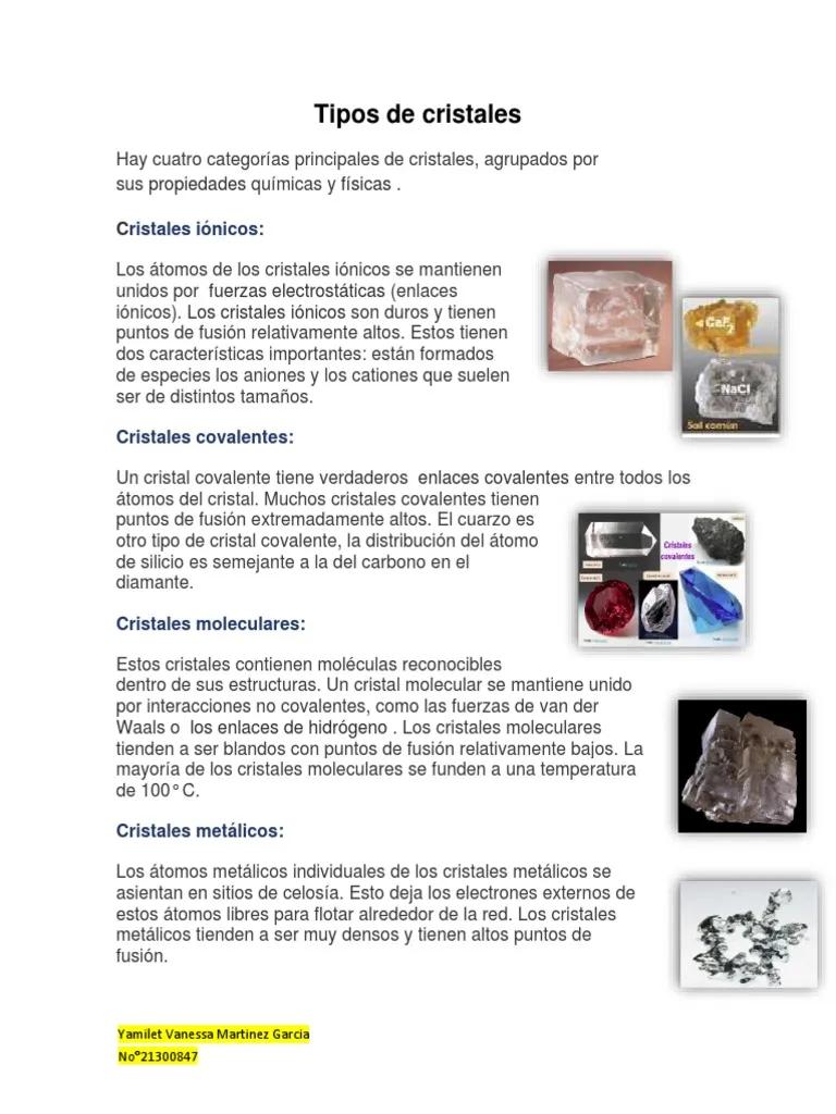 Propiedades de los cristales en química - Cómo se clasifican los cristales de acuerdo a sus propiedades propiedades de los cristales quimica - Cómo se clasifican los cristales de acuerdo a sus propiedades