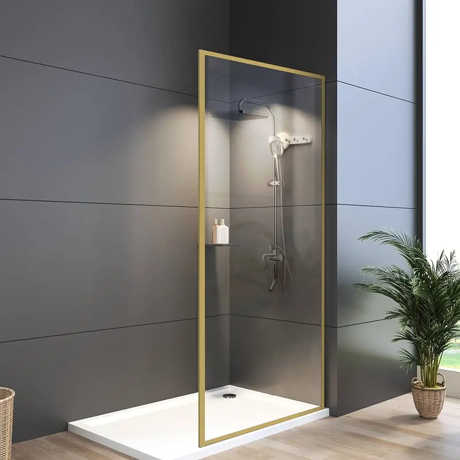 Ducha con pared y vidrio: elegancia y luminosidad en tu baño