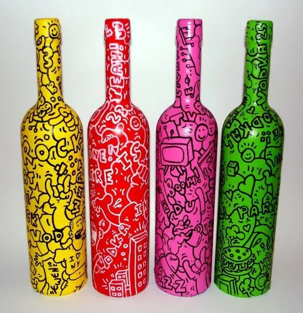 Botellas de vidrio pintadas con acrílico: una forma creativa de decorar - Cómo se utiliza la pintura acrílica botellas de vidrio pintadas con acrilico - Cómo se utiliza la pintura acrílica