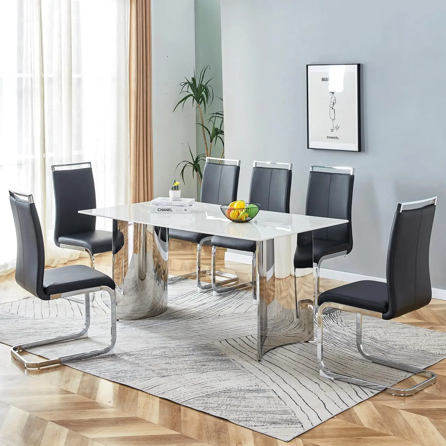 Comedores de cristal de 6 sillas: la elección perfecta para tu hogar - Cuál es la altura promedio de una mesa de comedor comedores de cristal de 6 sillas - Cuál es la altura promedio de una mesa de comedor