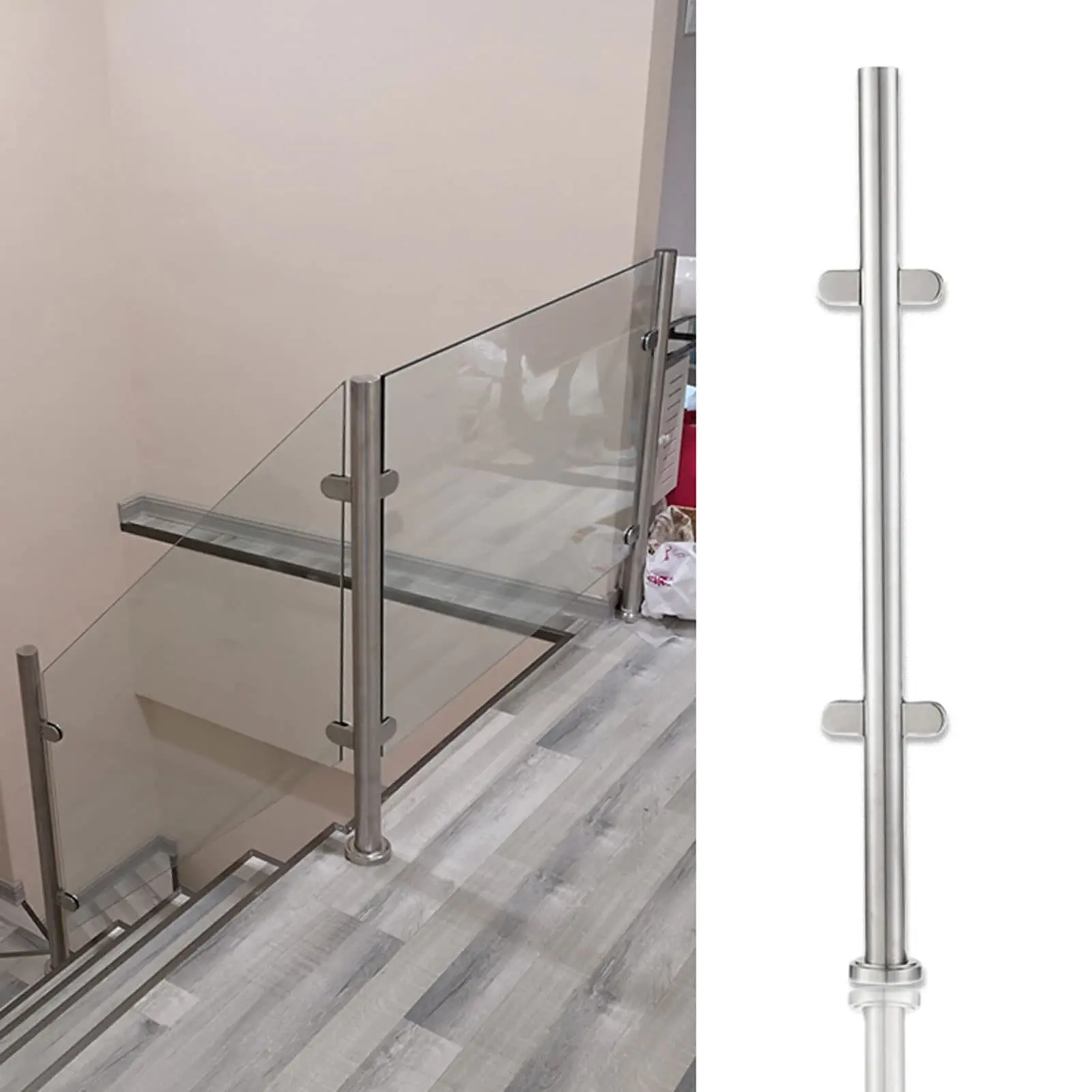 escaleras de acero inoxidable con vidrio templado - Cuánto cuesta un pasamanos de acero inoxidable