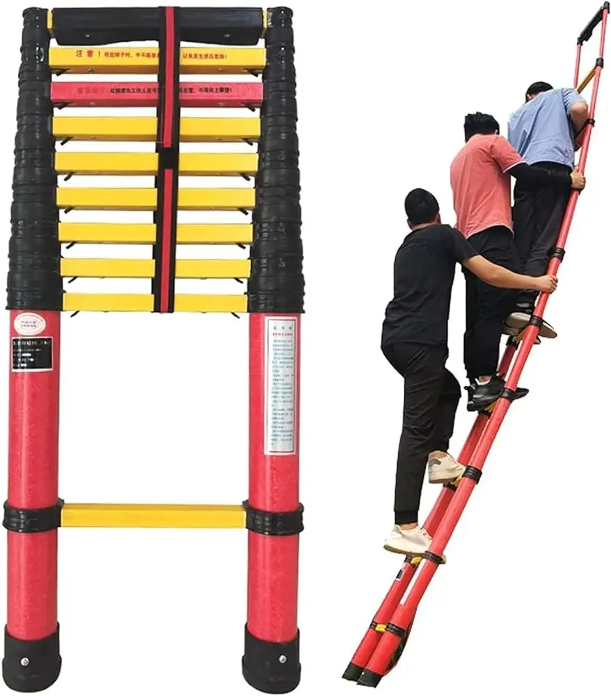escalera plegable fibra de vidrio - Cuánto mide una escalera plegable