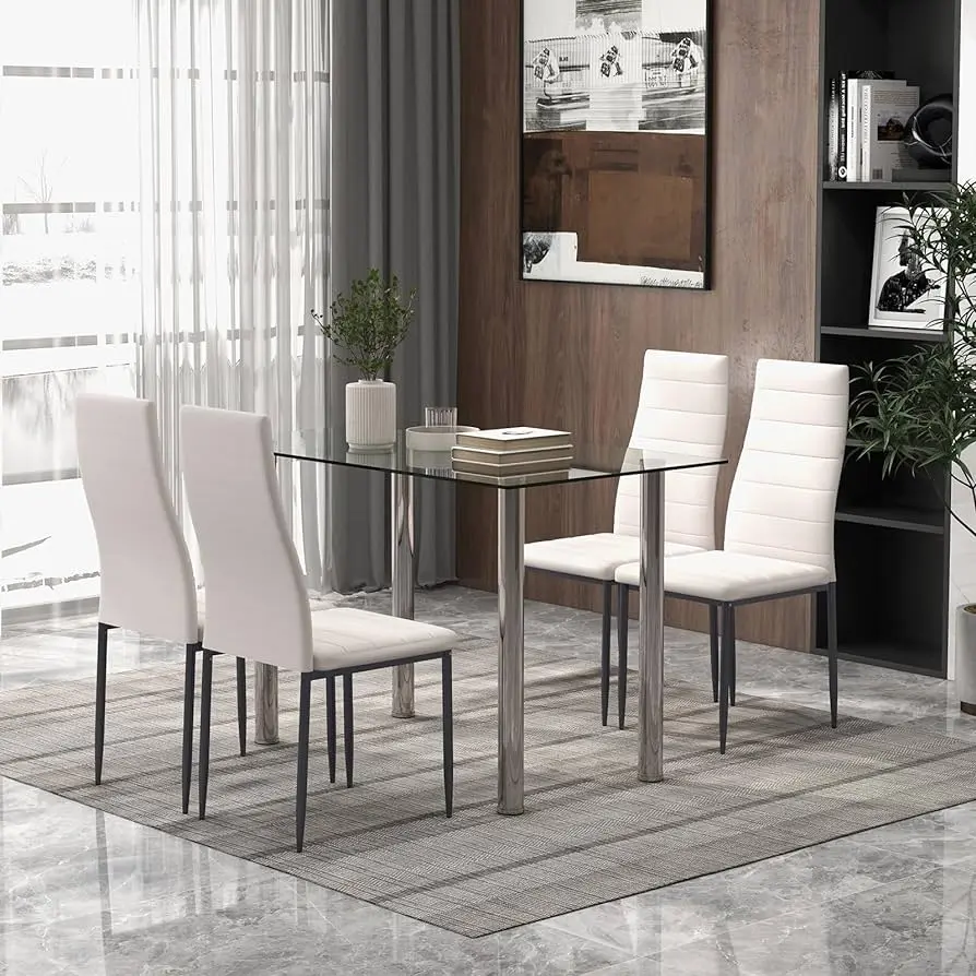 Mesa de vidrio con sillas: la elección perfecta para tu comedor - Qué es mesa Eames mesa de vidrio con sillas - Qué es mesa Eames