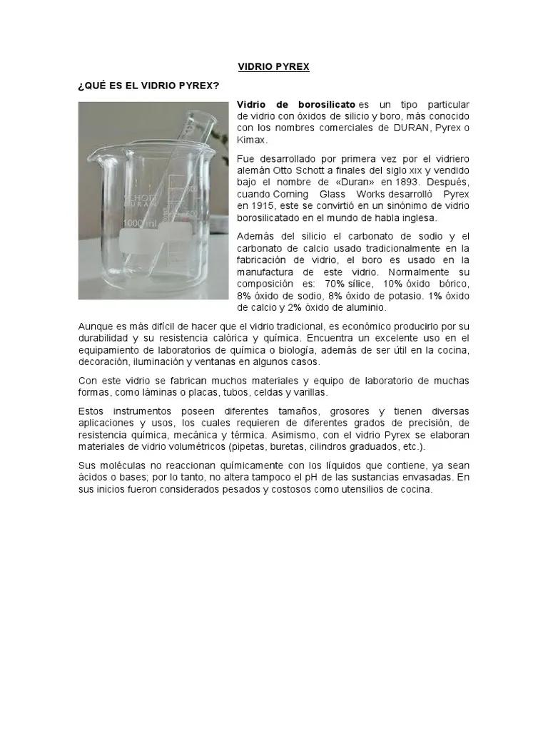 desventajas del vidrio pyrex - Qué es un vidrio Pyrex y cuál es su composición