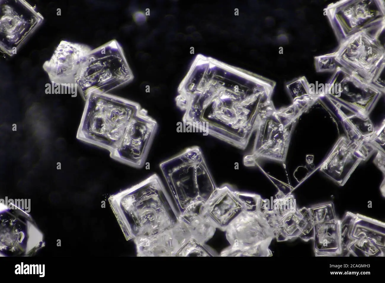 cristal cloruro de sodio - Qué sucede cuando se coloca un cristal de cloruro de sodio en agua