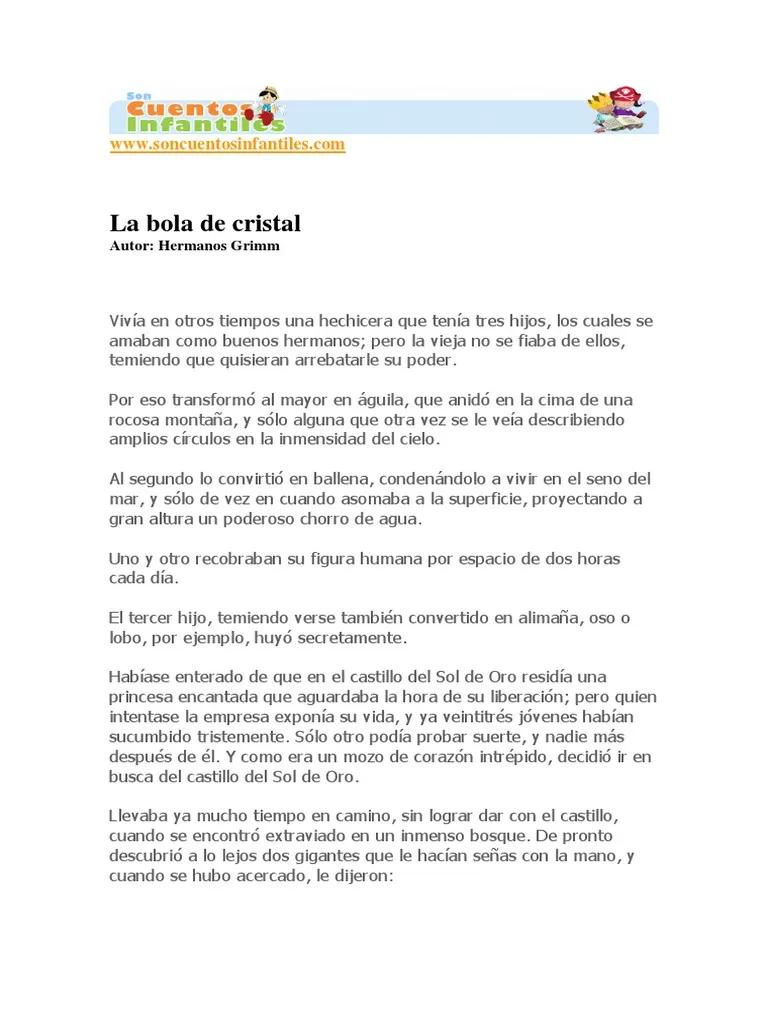 la bola de cristal cuento - Qué tipo de narrador tiene el cuento La bola de cristal