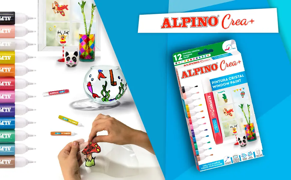 alpino crea pintura cristal - Qué tipo de pintura se usa para pintar en vidrio
